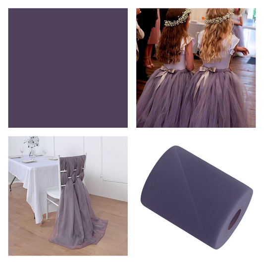Amethyst (Purple/Grey) - Luxury Matte Tulle  - TLC