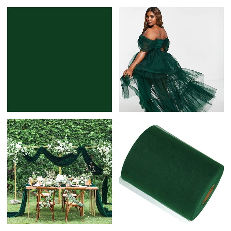 Emerald Green - Luxury Matte Tulle  - TLC