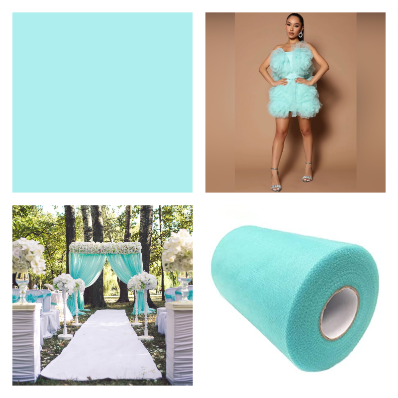 Aqua Blue - Luxury Matte Tulle  - TLC