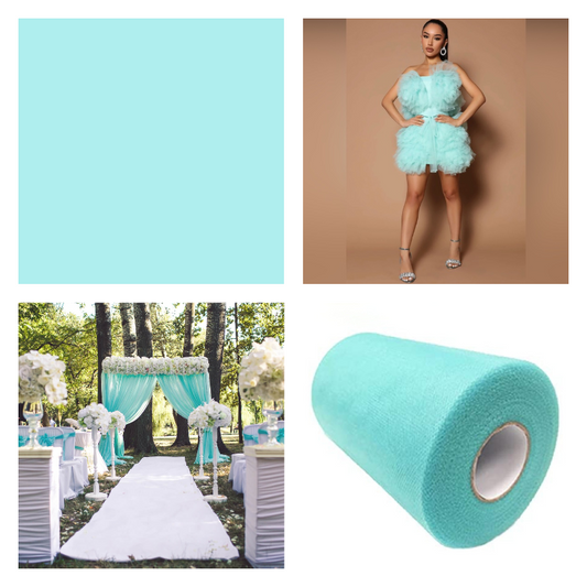 Aqua Blue - Luxury Matte Tulle  - TLC