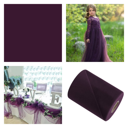 Eggplant Purple - Luxury Matte Tulle  - TLC