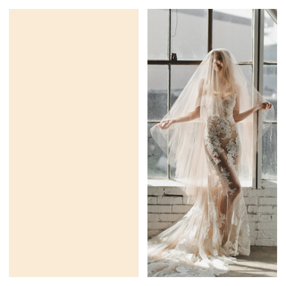 Bridal Illusion Veiling Tulle - Beige (Champagne) - TLC