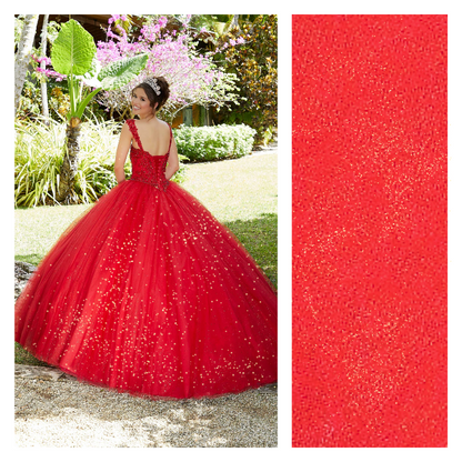 Red - Luxury Glimmer/Shimmer Tulle  - TLC