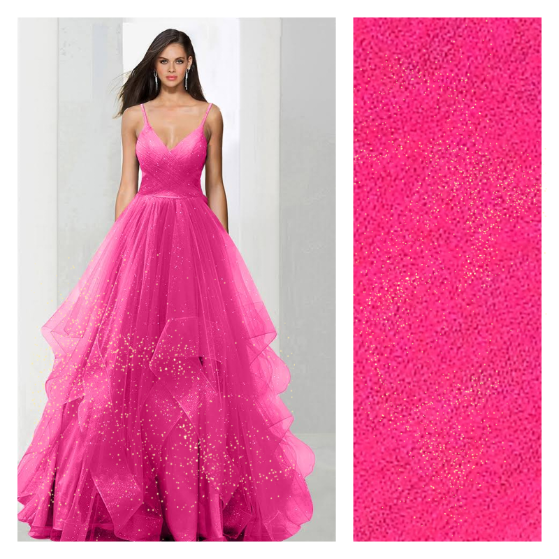 American Beauty (Hot Pink) - Luxury Glimmer/Shimmer Tulle  - TLC
